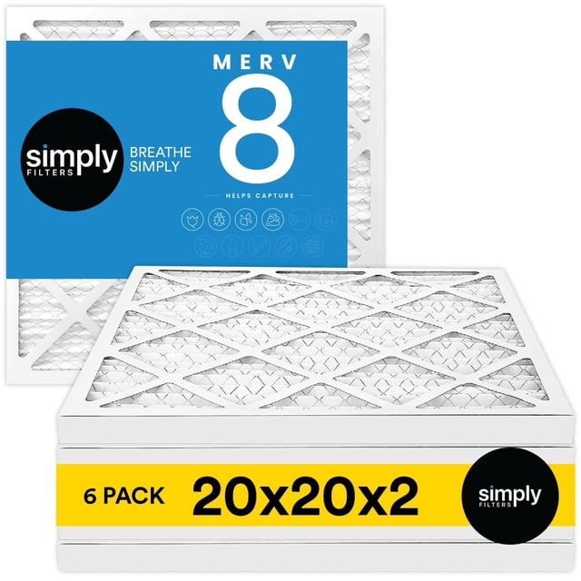 Filtro de aire Simply 49x49x4,5 cm MERV 8 MPR 600, paquete de 6