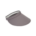 thumbnail image 4 of Top Headwear Women's Wide Brim Visor - Sports 5 Inch Wide Clip On Cap, Grey, 4 of 4