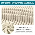 thumbnail image 3 of 4 Piece Couch Cover Sofa Covers for 3 Cushion Couch Sofa Slipcovers Washable Sofa Cover for Dogs with Individual Couch Cushion Covers Feature Jacquard Fabric(3 Cushion Sofa, Biscotti Beige), 3 of 8