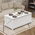 thumbnail image 7 of 48” Lift Top Coffee Table, Coffee Tables with Storage and Fence Design, Center Table for Home Office, White, 7 of 7