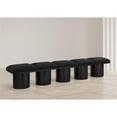 thumbnail image 2 of Meridian Furniture Pavilion Black Boucle Fabric Bench, 2 of 12