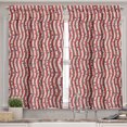 thumbnail image 2 of Ambesonne American Flag Valance & Curtain, Vintage Stars Waves, 55"x24", Beige Pale Maroon, 2 of 7