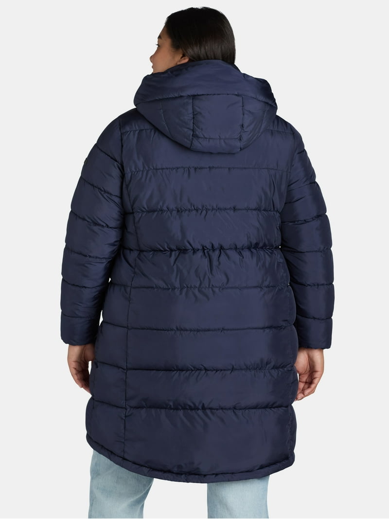 BCBG Paris women's Long Hooded Puffer Coat - Walmart.com
