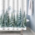 thumbnail image 4 of Tchckioa Shower Curtain for Bathroom,Waterproof Hooks Bath Curtain,Winter Snow Mountain,72x72, 4 of 6