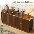 thumbnail image 5 of Magic Union Modern Buffet Cabinet with Storage, 63" Fluted Sideboard Accent Cabinet with Adjustable Shelves & Arched Doors, Modular Coffee Bar Credenza for Dining Room Kitchen Living Room Entryway, 5 of 9