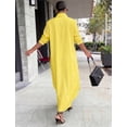 thumbnail image 5 of Dresses for Women Casual Long Sleeve Button Down Shirt Dress for Beach Vacation Work, 5 of 5