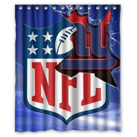New York Giants Drapes - DEYOU New York Giants Shower Curtain Polyester Fabric Bathroom Shower Curtain Size 66x72 inch