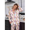 thumbnail image 2 of Ekouaer Satin Pajama Set for Women Silky Sleepwear Long Sleeve Top and Pants Button Down Pjs Lounge Set, 2 of 6