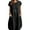Black, variant on ZANZEA Dresses for Womens Short Sleeve O-Neck Pocket Solid Color Casual Dress