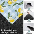 thumbnail image 3 of Yellow Lemon Fruit Flowers BlueWhite Pattern Kitchen Rugs Sets Of 3,Kitchen Runner Rugs Non Skid Washable,Decorative Kitchen Floor Mats for Kitchen,Sink,Laundry,17"x30"+ 17"x47" + 17"x59", 3 of 6