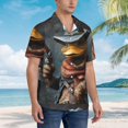 thumbnail image 2 of Lsque Western Cowboy Duck pattern Hawaiian Shirt for Men, Unisex Summer Beach Casual Short Sleeve Button Down Shirts-XX-Large, 2 of 9