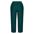 thumbnail image 5 of RXIRUCGD Capris d'Été Confortables et Amples pour Femmes, Jambes Larges, Mode Couleur Unie, Vert, Taille : 3TG, 5 of 5