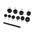 thumbnail image 1 of TFixol 11 PCS Hexagonal Socket Short Type Impact Rusted Damaged Nut Bolt Extractor Remover Tool Set Family Daily Car Industry Practical Maintenance Accessory Tool Set for 3/8 Inch Drive with Storage B, 1 of 4