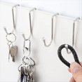 thumbnail image 2 of Gancho de Acero Inoxidable, Gancho Doble en Forma de S Sin Perforaciones, Puerta de Armario de Cocina y Baño, Colgador para Almacenamiento de Ropa y Toallas A, 2 of 5