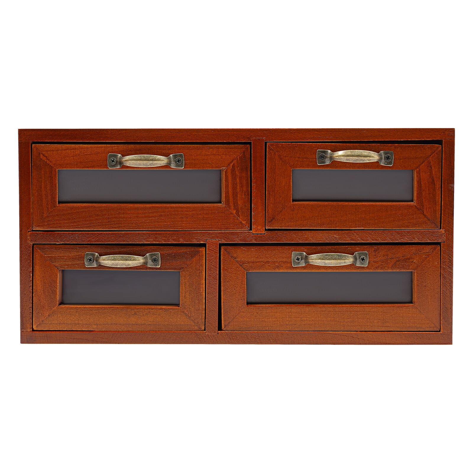 Vintage Small Wooden Desktop Storage Box Drawer Display Shelf Organizer Craft for Bedroom, Living Room