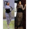 thumbnail image 3 of Oudiya Womens V Neck Nightgown House Dresses Long Sleeve Nightshirts Sleepwear with Pockets, S-XXL, 3 of 6