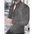thumbnail image 1 of Camisa colorida de moda para hombre con música, informal, para exteriores, con botones, manga larga, solapa, talla grande, nueva, suave y cómoda, para fiestas, festivales de música, 1 of 6