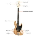 thumbnail image 5 of Glarry Electric 5 String Bass Guitar Full Size Burlywood, 5 of 8