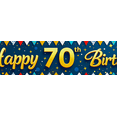 thumbnail image 3 of Blue Themed Happy 70th Birthday Banner with Balloon Star Elements Backdrop Background Party Decors for Birthday Party Photography Props Celebrations, 3 of 6