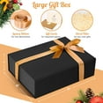 thumbnail image 2 of chalian Gift Box, 2 Pack 13 x 10 x 4 inch Large Black Gift Box with Magnetic Lids for Bithday Gifts Box Contains Card, Ribbon, Shredded Paper Filler, Box for Gift Packaging, 2 of 8