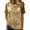 Gold, variant on Otntypg Sequin Tops for Women Casual Velvet Patchwork Summer Puff Short Sleeve Crew Neck Solid Color Tunic Blouse Loose Oversized Comfy Pullover T-Shirts Blue L