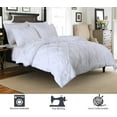 thumbnail image 2 of Pintuck 2-Piece Duvet Set, Pinch Pleat Design, Button Closure and Corner Ties for Easy Placement, Matching Sham Included, Twin/Twin XL, White, 2 of 5