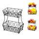 thumbnail image 3 of Cesta De Frutas De 2 Capas Cesta De Almacenamiento De Metal Vegetales Extraíble Sin Tornillos Con Soporte Cesta De Almacenamiento De Cocina Soporte Para Cocina Hotel Fiesta Inevent HA016382-00, 3 of 7