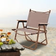 thumbnail image 2 of Portable Folding Camping Chair Out/Indoor Dirt-Resistant Khaki Adult, 2 of 17