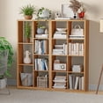 thumbnail image 5 of Anhdah 7 Cube Storage Organizer Bookshelf, Natural-Oak Wooden Bookcase Storage Shelf, Sturdy 7-Cube Organizer for Living Room, Bedroom, Home Office, Easy Assembly, 5 of 6