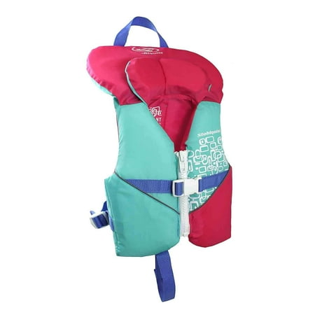 

Stohlquist Toddler Life Jacket Coast Guard Approved Life Vest for Infants 8 - 30 lbs Aqua/Pink