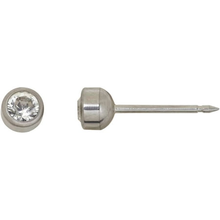 Home Ear Piercing Kit with Titanium 4mm Crystal Bezel