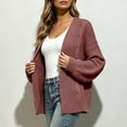 thumbnail image 4 of Women's Long Sleeve Knit Cardigan Dressy Casual Open Front Loose Sweaters Plus Size Fall Fashion Long Outerwear Size S-3XL, 4 of 7