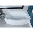 thumbnail image 2 of Aqua Eden VTDR663222R 66-Inch Acrylic Curved Rectangular Apron 3-Wall Alcove Tub, Right Hand Drain in Glossy White, 2 of 10