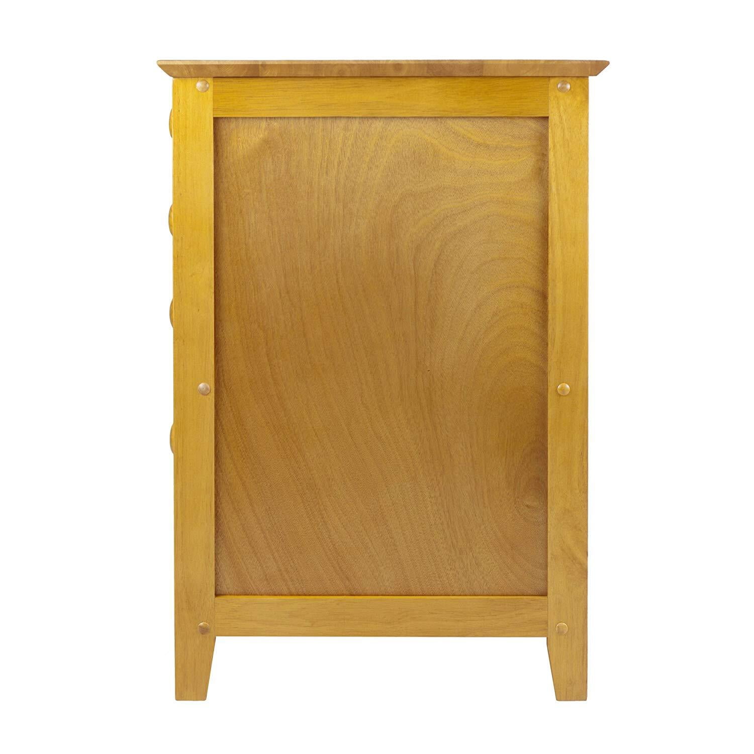 Filing Cabinet Storage - 4 Drawer Home Office Cabinet - Honey Pine Finish - 29"H x 18.75"W x 20"D