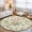 Cream, Terracotta, Sage, Mustard, variant on Round Rugs 6Ft, Spring Botanical Round Area Rug Washable Indoor Throw Carpet, Country Farmhouse Wildflower Watercolor Soft Non Slip Circle Rug for Office Cabinet Home Decor Aesthetic