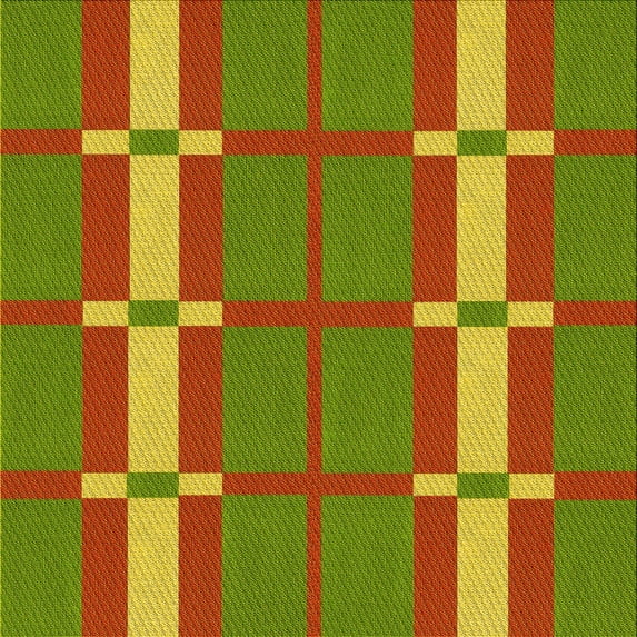 Ahgly Company Indoor Square Patterned Pistachio Green Area Rugs, 7' Square