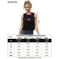 thumbnail image 5 of Yesfashion Womens Racerback Tank Tops Loose Fit Causal Summer U Neck Tops, 5 of 5