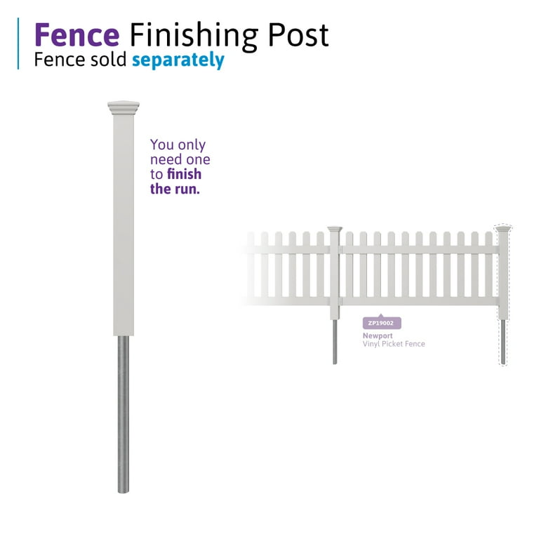 WamBam Fence No-Dig Vinyl Fence Post - Newport Finishing