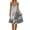 Gray, variant on Admvng Satin Dress for Women Round Neck Backless Casual Summer Ruffle Hem Nightgown