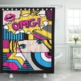 thumbnail image 1 of ABPHQTO Beauty Red Comic Pop Chica Mujeres Atractiva Sexy Hermosa Cortina de ducha 160x180 cm, 1 of 1