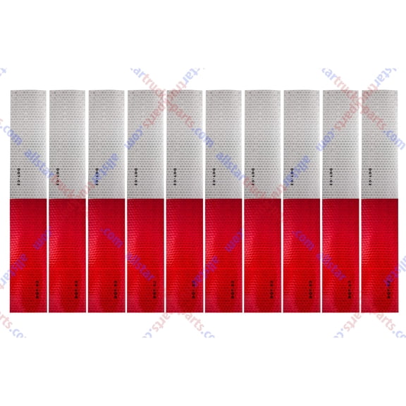 10pcs of 2"x12" Strips Conspicuity Safety Caution Warning Tape DOT-C2 Approved