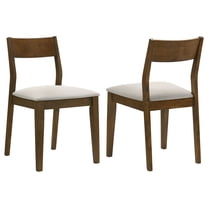 Almonte Upholstered Dining Chair Dark Brown (Set of 2)