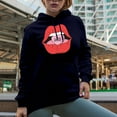 thumbnail image 2 of Retro Love Bites Candy Romantic Holiday Perfect Gift, Navy Hooded Sweatshirt or Hoodie, XL, 2 of 5