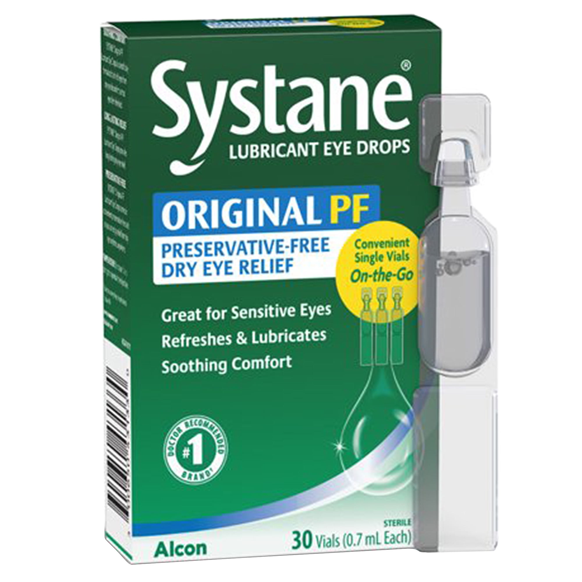 Systane Lubricant Eye Drops for Dry Eye Symptoms, 30 Preservative-free  Vials - Walmart.com