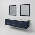 thumbnail image 6 of Castor 72 in W Blue Double Bath Vanity, Carrara Marble Top, and 34 in Mirrors, 6 of 11