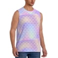 thumbnail image 2 of Pofeuu Fish Scale1 Print Men's Muscle T-Shirt, Sleeveless, Muscle Tank, Classic Muscle Tee Top For Men Casual Sleeveless Muscle T-Shirt Trendy Clothes-Small, 2 of 7