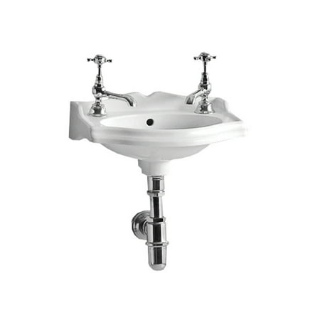 Whitehaus Ar035 T China 14 3 4 Wall Mounted Bathroom Sink With 2 Holes Drilled And Overflow