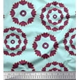 thumbnail image 1 of Soimoi Modal Satin Fabric Mandala Ethnic Printed Fabric 1 Yard 42 Inch Wide, 1 of 1