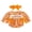 Orange, variant on RUINIXCW Newborn Baby Girls Halloween Outfit Gingham Plaid Bubble Romper Long Sleeve Ghost Witch Hat Pumpkin Print Smocked Bodysuit Playsuit with Headband