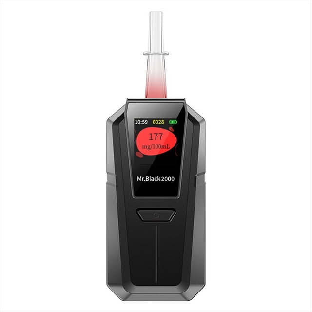 Portable Mouthpiece Police Digital Display Breath Analyzer Alcohol Tester Breathalyzer for Personal,1 * Portable Breathalyzer